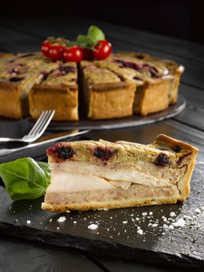 Pork and Turkey Pie with Orange and Cranberry Stuffing